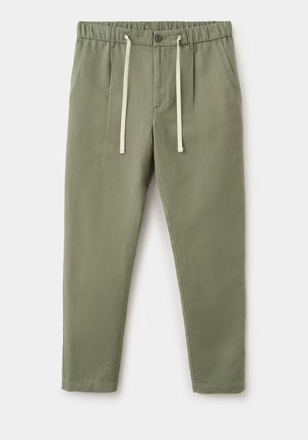 Pantalón Slim Fit Cropped Lino Algodón Mango 9