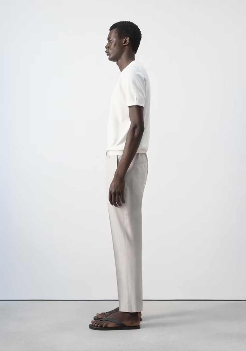 Pantalón Slim Fit Cropped Mezcla Algodón Mango 5