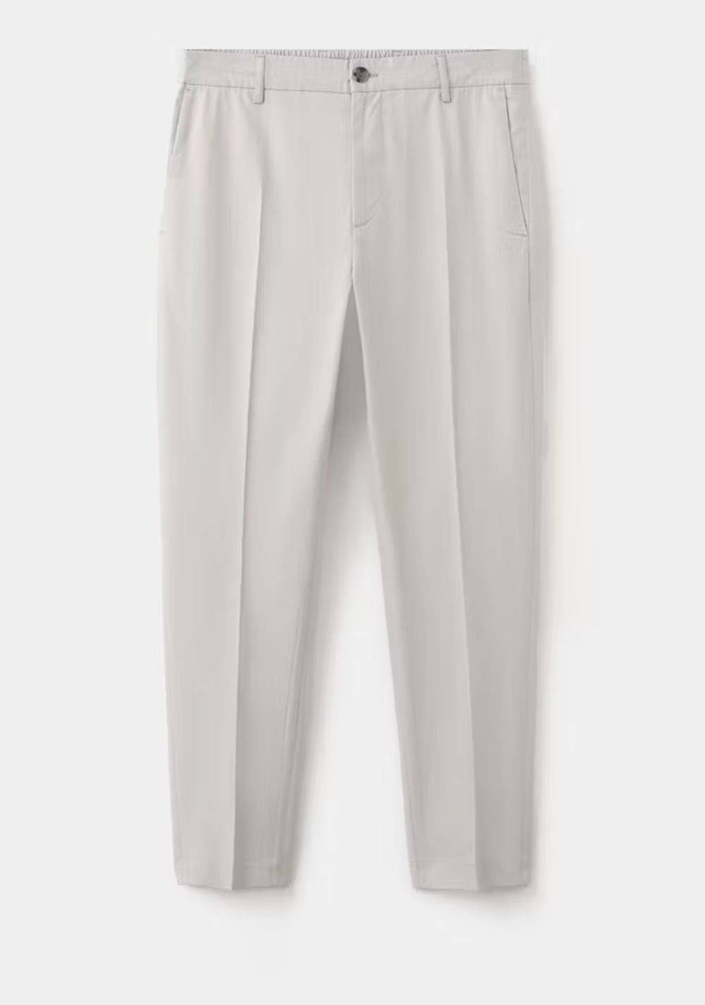 Pantalón Slim Fit Cropped Mezcla Algodón Mango 8