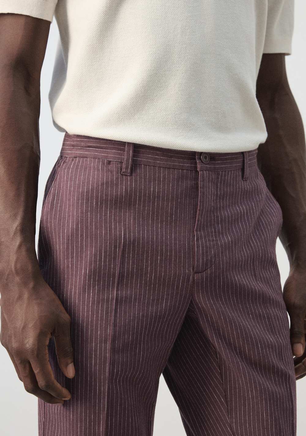 Pantalón Slim Fit Rayas Mango 5