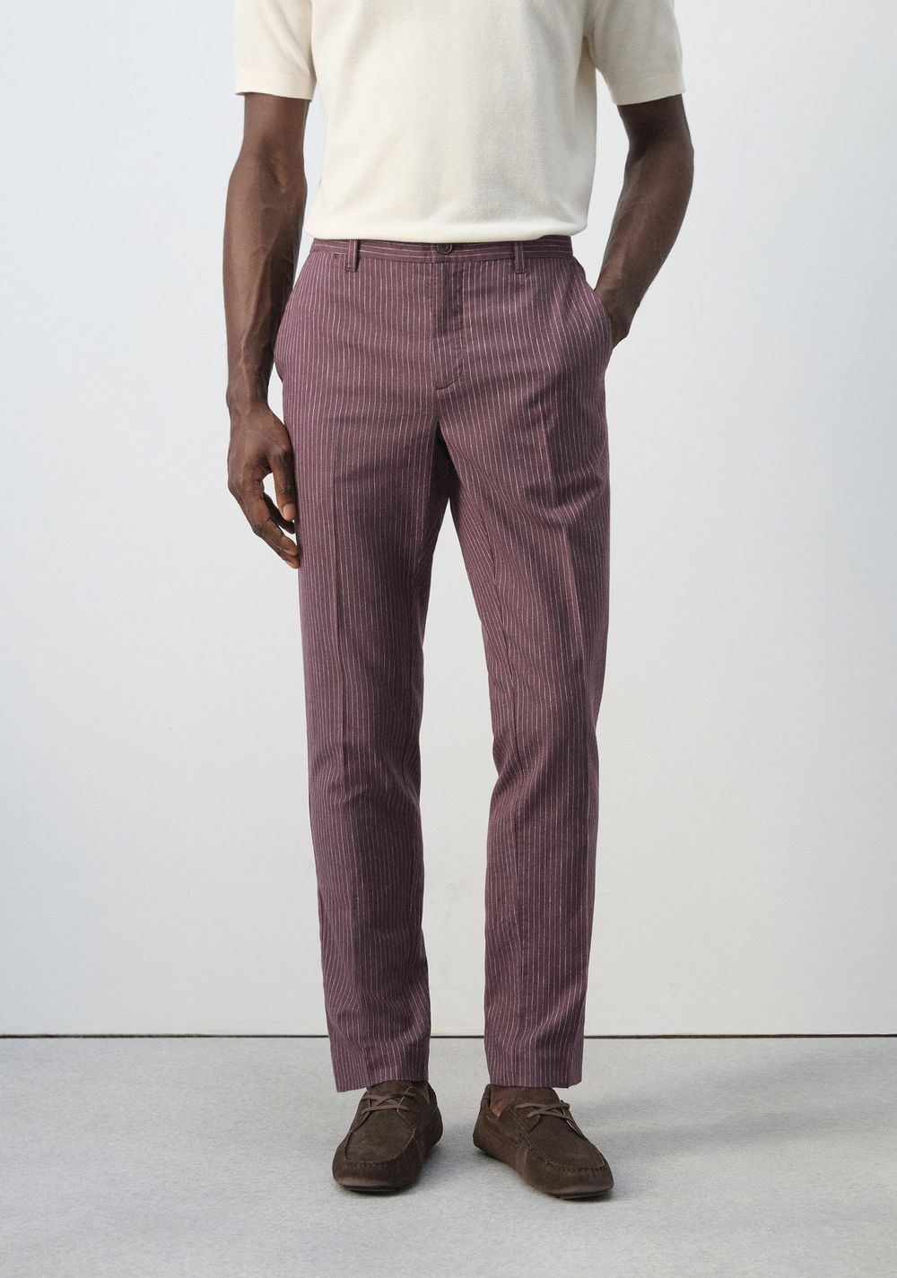 Pantalón Slim Fit Rayas Mango Imagen Principal