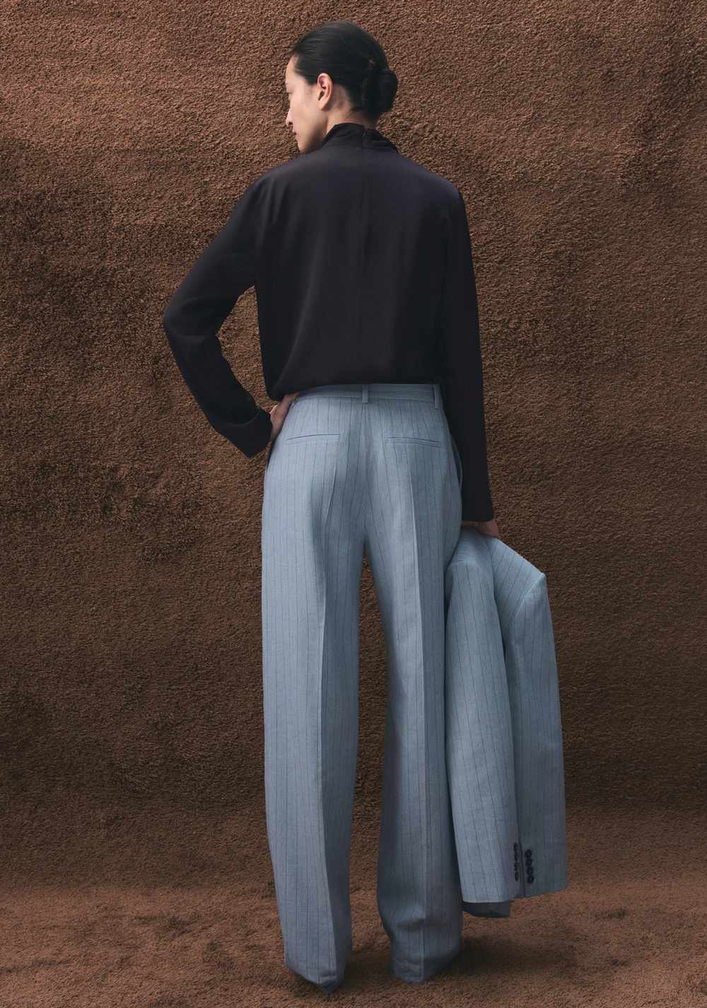 Pantalón Traje Raya Diplomática Mango 3