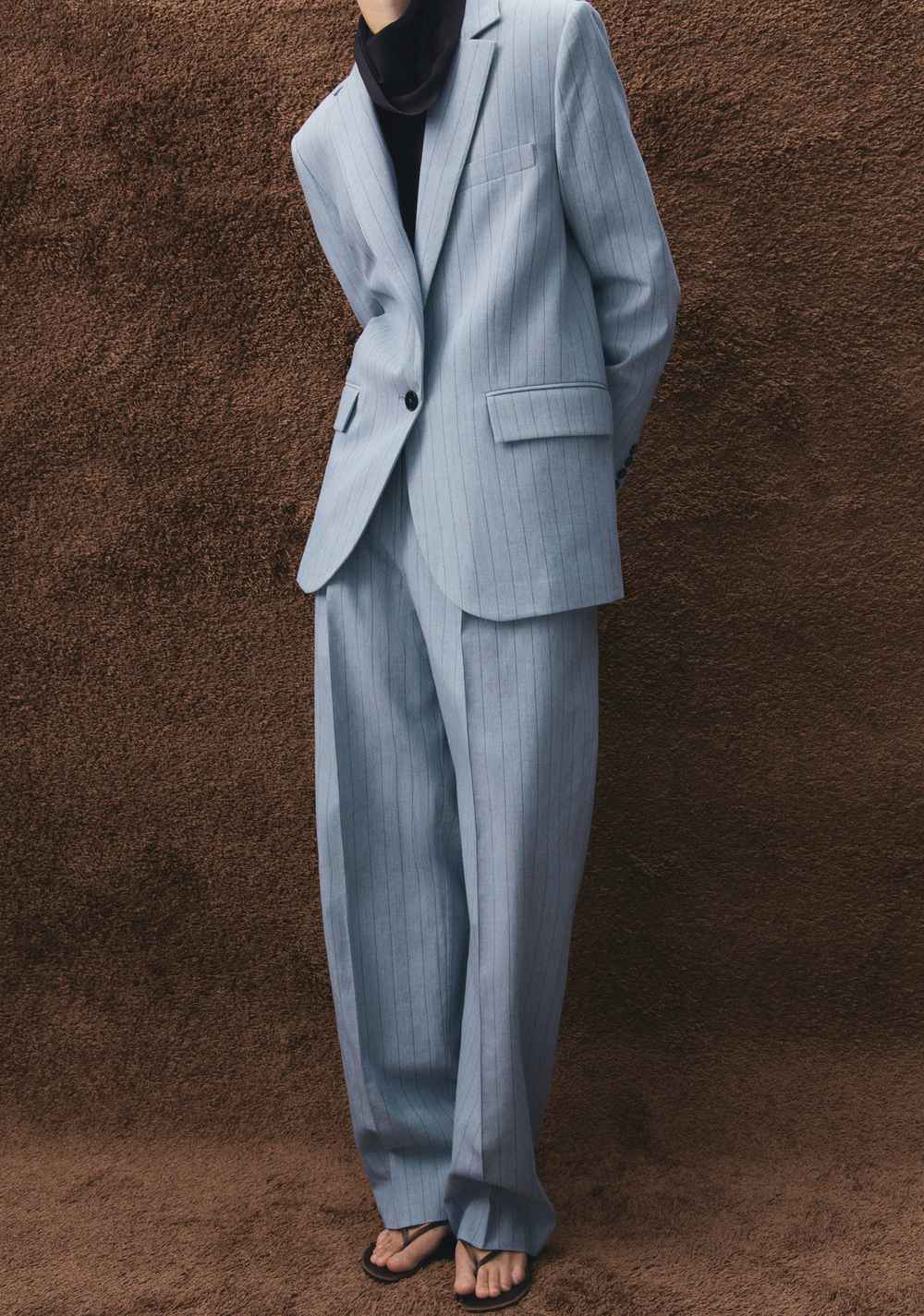 Pantalón Traje Raya Diplomática Mango Imagen Principal
