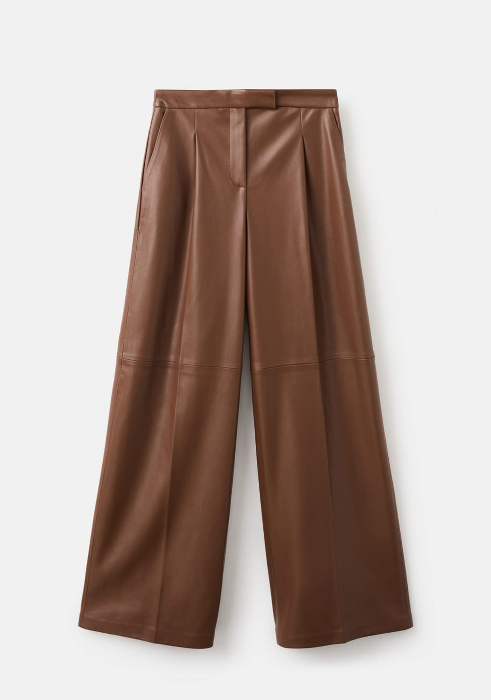 Pantalón Wide Leg Efecto Piel Mango 7