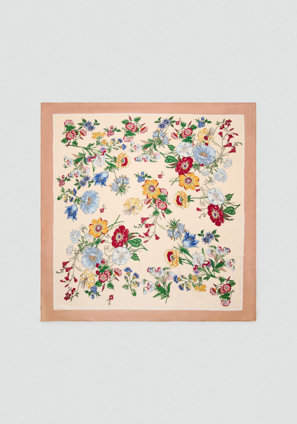 Pañuelo Satinado Floral Mango