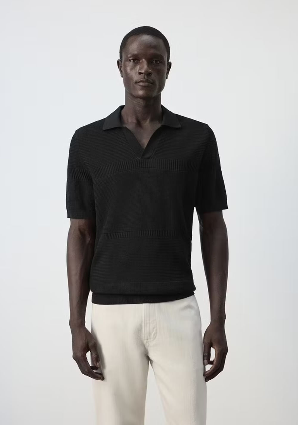 Polo 100% Algodón Punto Fino Mango Imagen Principal
