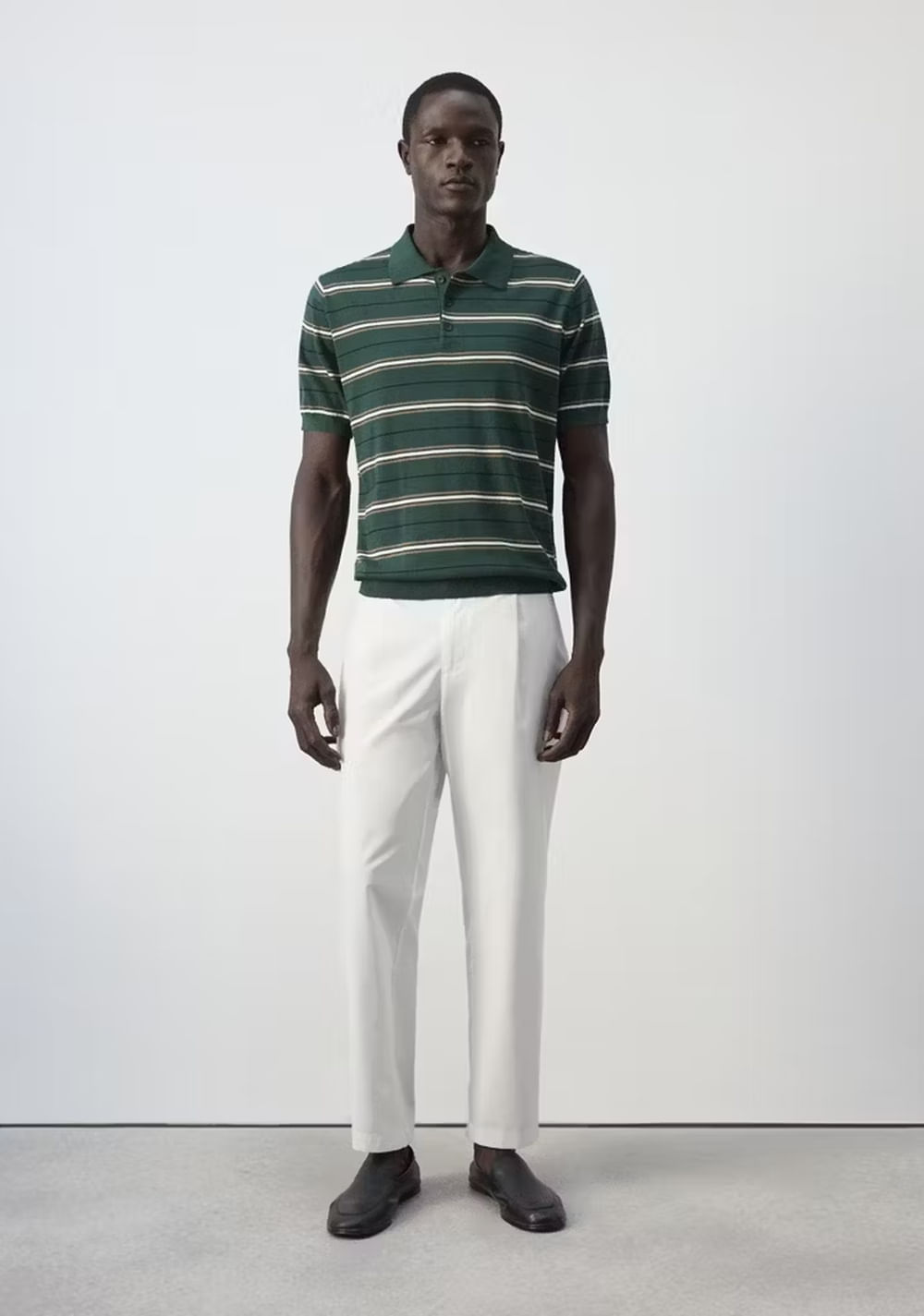 Polo 100% Algodón Punto Fino Rayas Mango 2