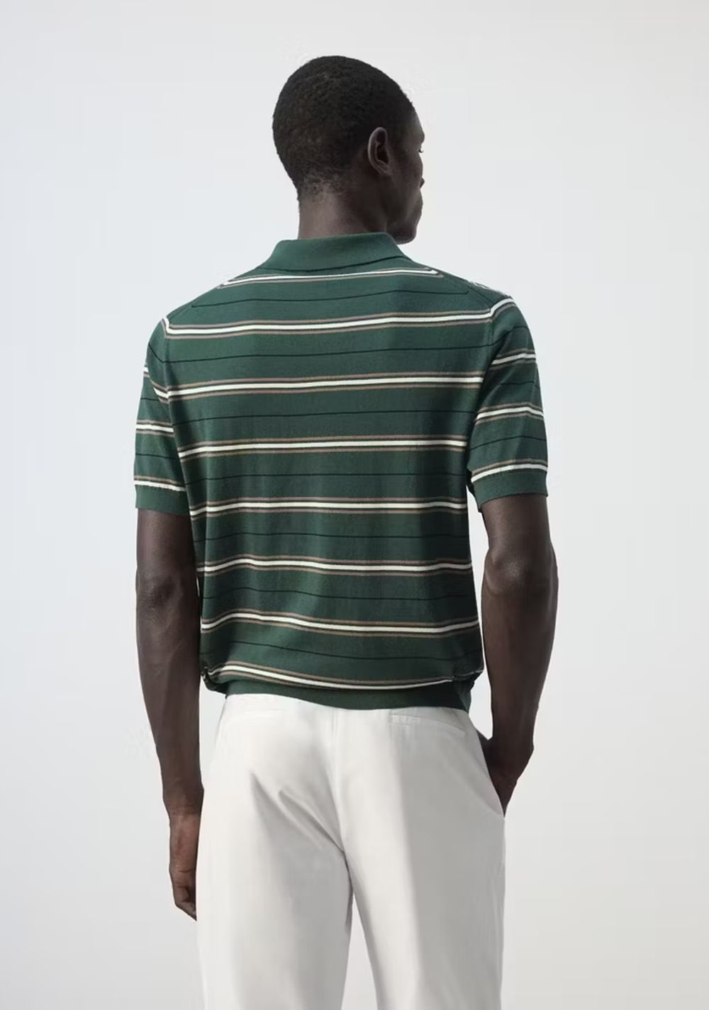 Polo 100% Algodón Punto Fino Rayas Mango 3