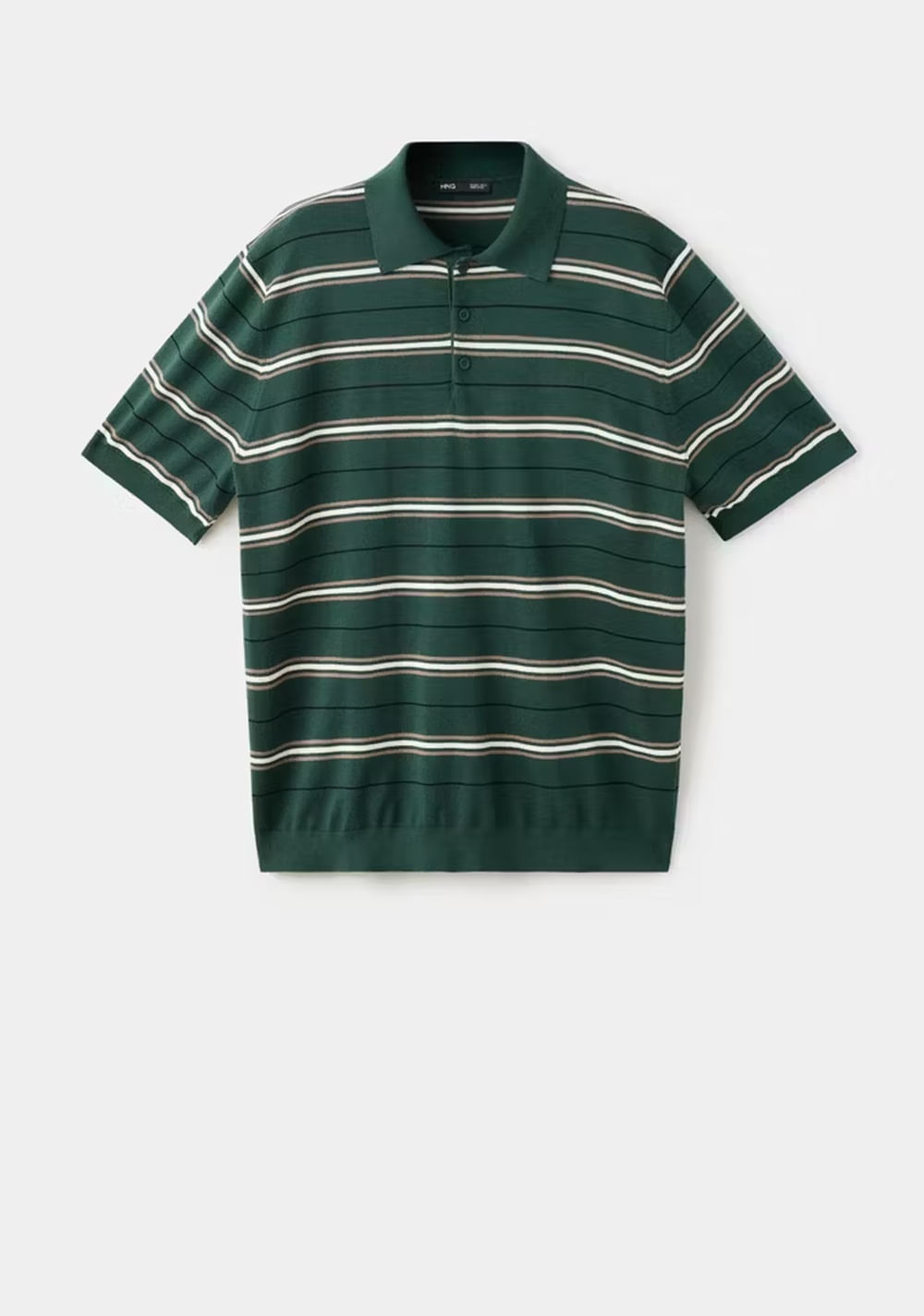 Polo 100% Algodón Punto Fino Rayas Mango 8