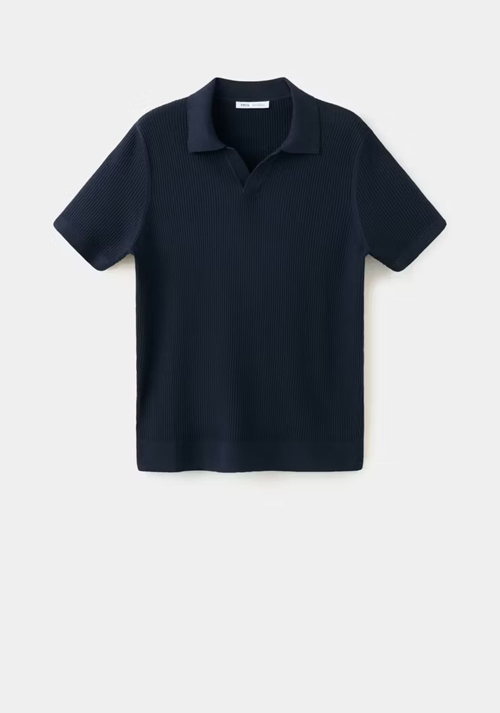 Polo Mezcla Algodón Punto Canalé Mango 8