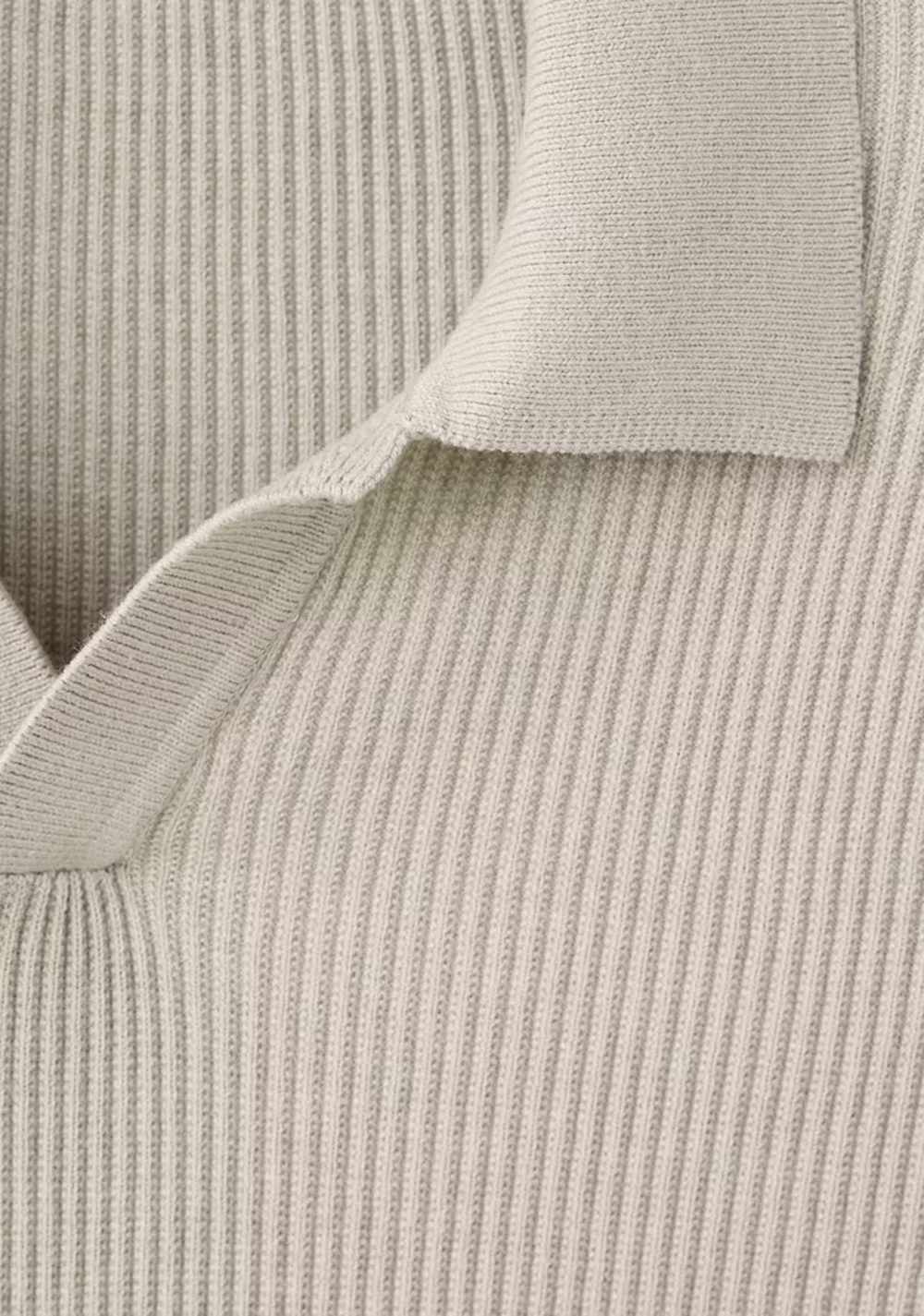 Polo Mezcla Algodón Punto Canalé Mango 6