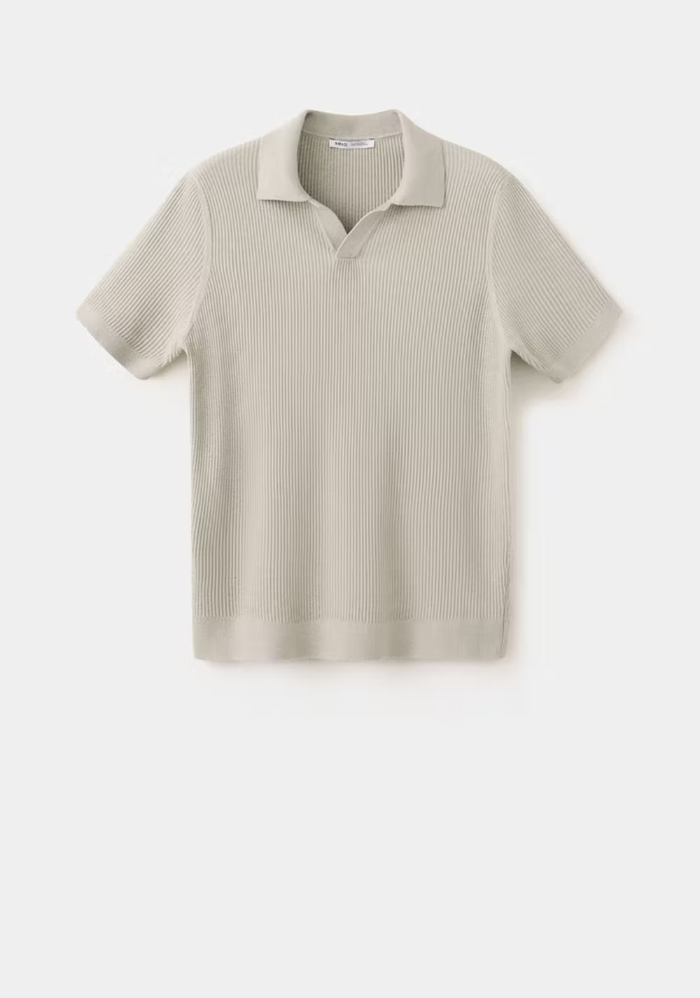 Polo Mezcla Algodón Punto Canalé Mango 8
