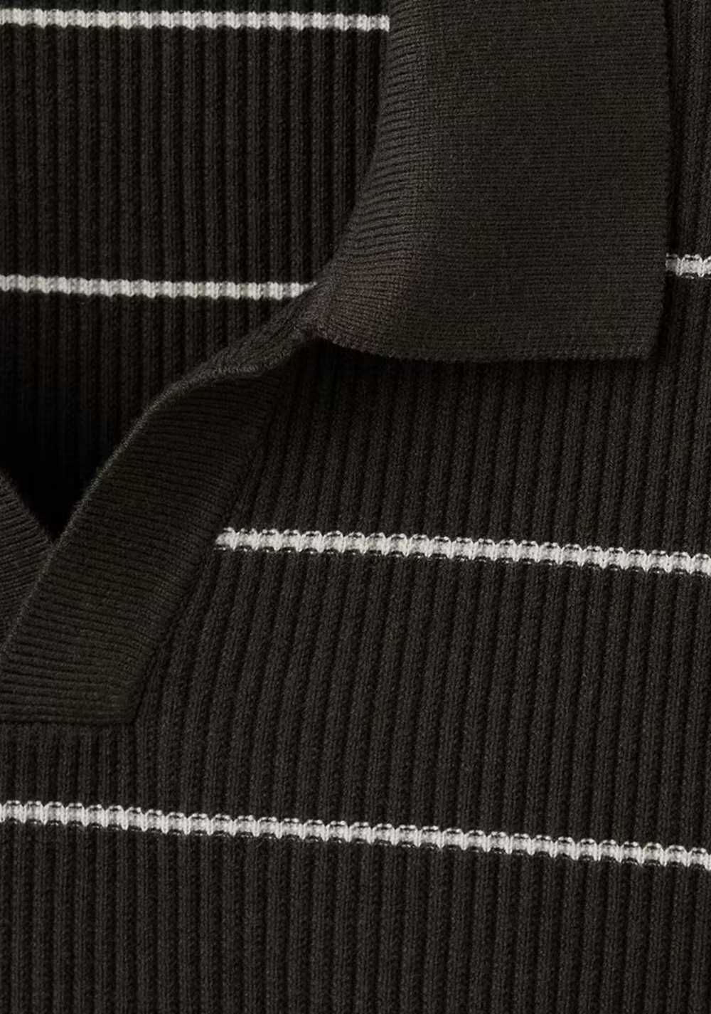 Polo Mezcla Algodón Punto Canalé Mango 6