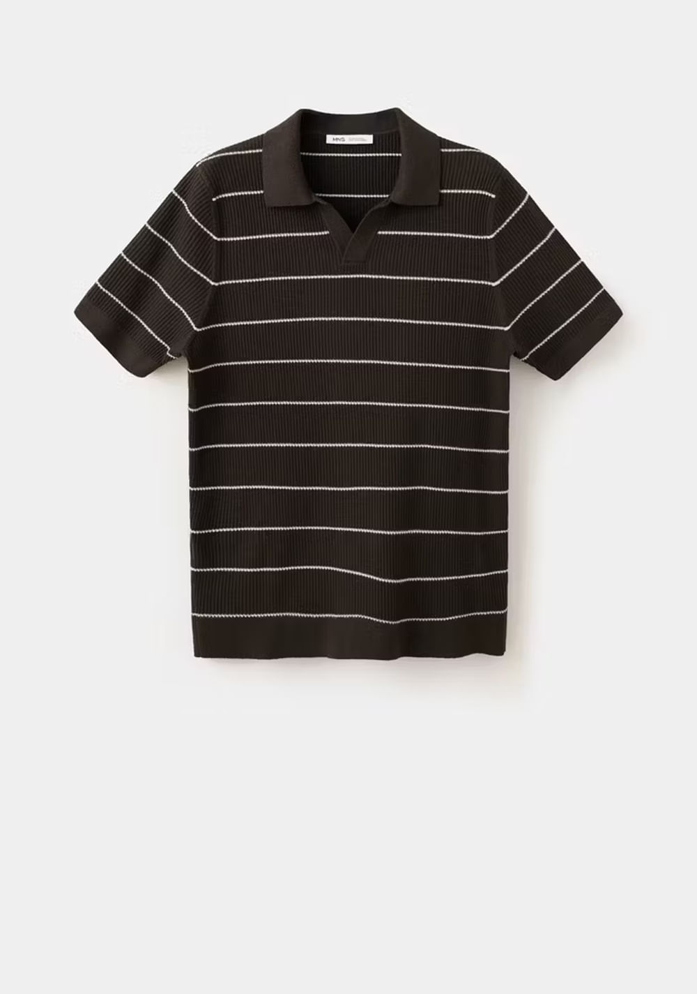 Polo Mezcla Algodón Punto Canalé Mango 8