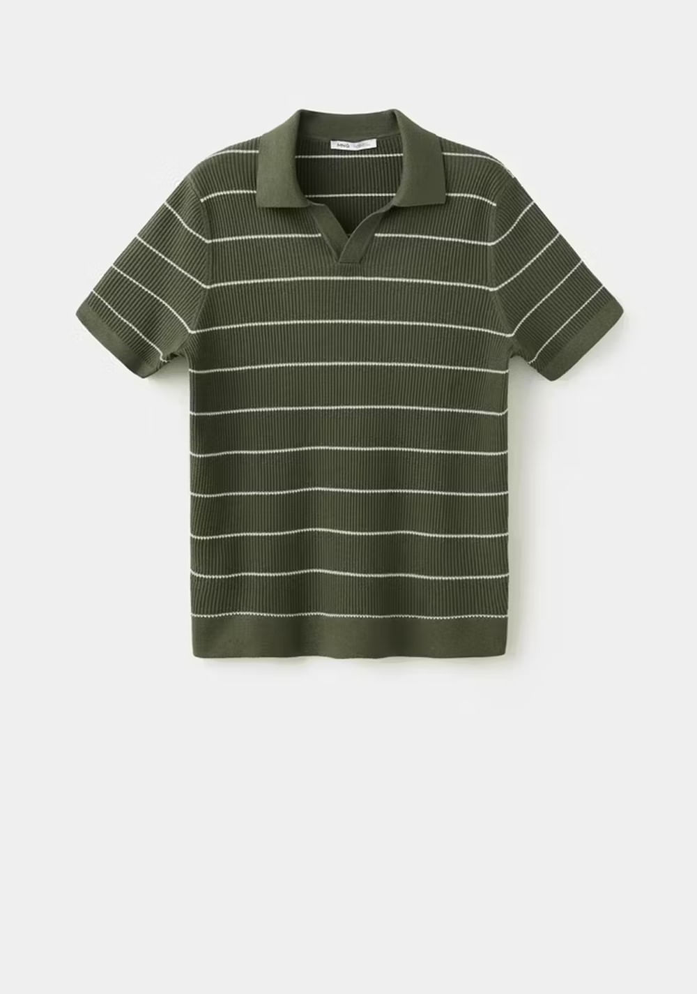 Polo Mezcla Algodón Punto Canalé Mango 8
