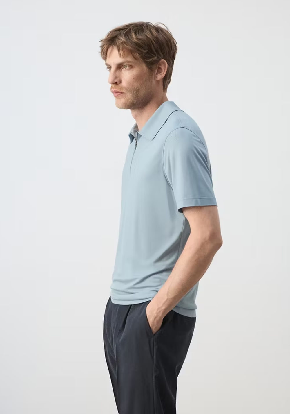 Polo Regular Fit Cierre Mango 5