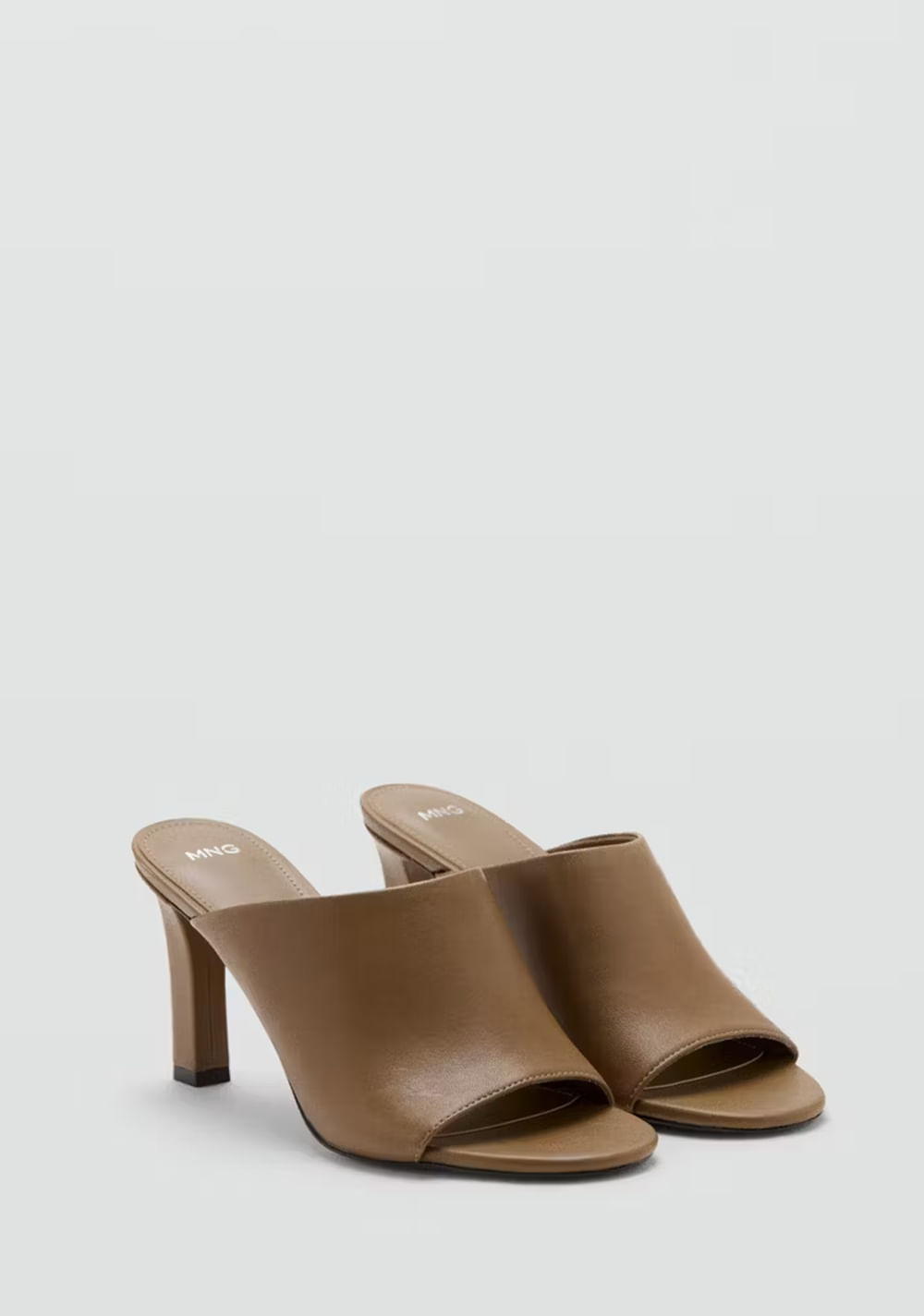 Sandalias de Piel Tacón Mango 3