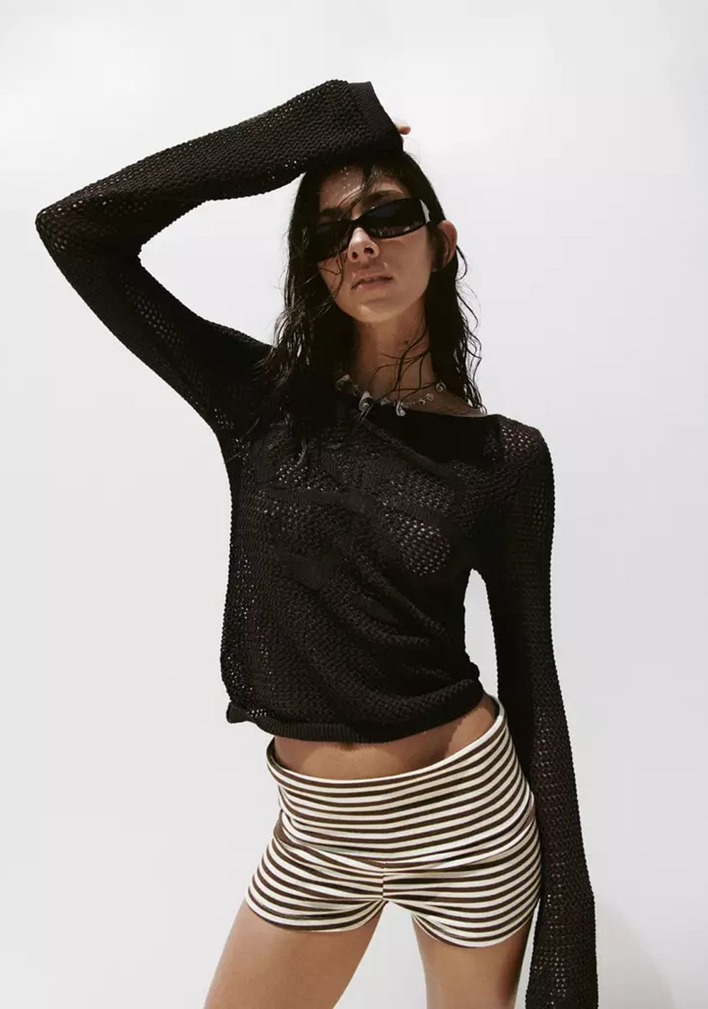 Shorts Algodón Rayas Mango 4