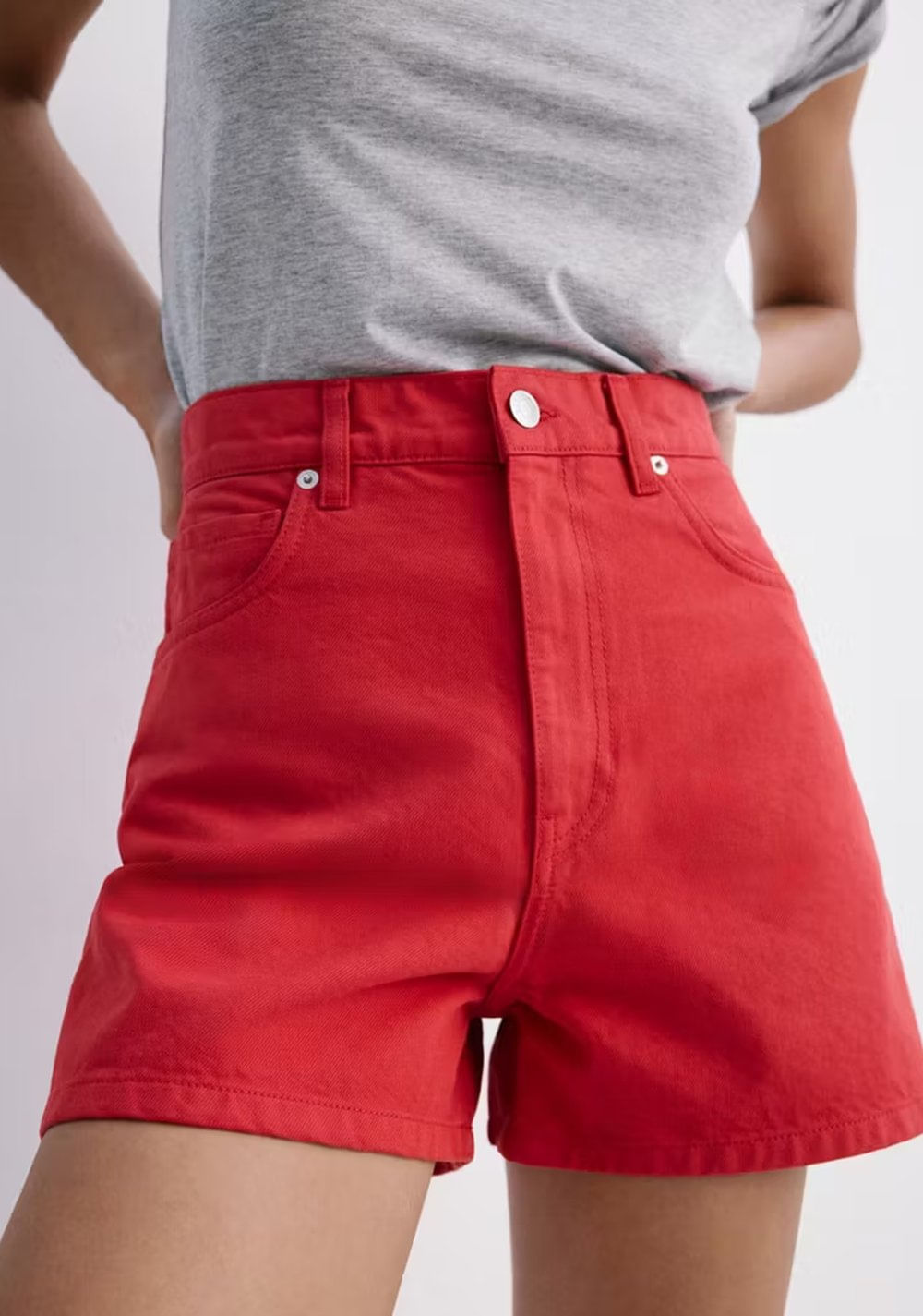 Shorts de Jeans Tiro Alto Mango