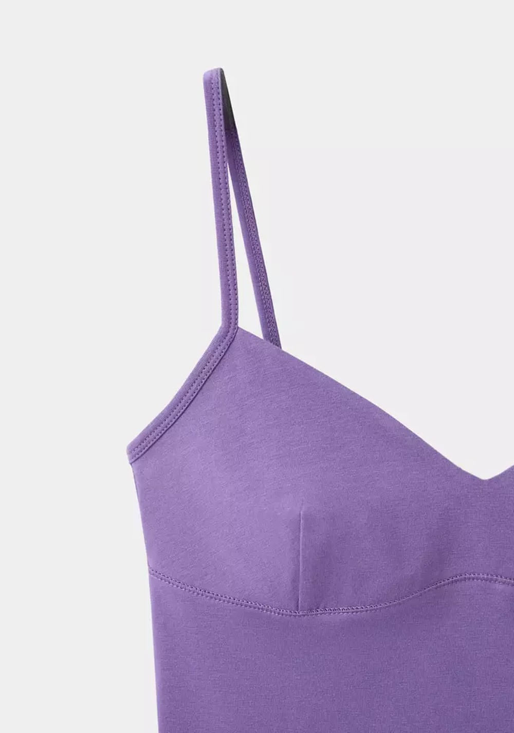 Top Algodón Tirantes Cuello Pico Mango 5