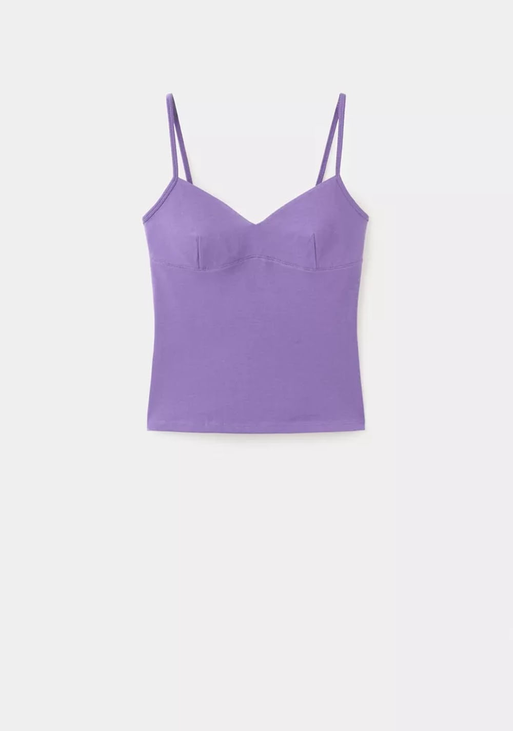 Top Algodón Tirantes Cuello Pico Mango 7