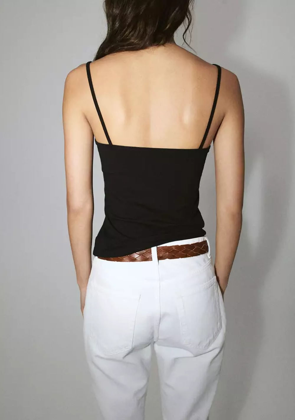 Top Algodón Tirantes Cuello Pico Mango 3