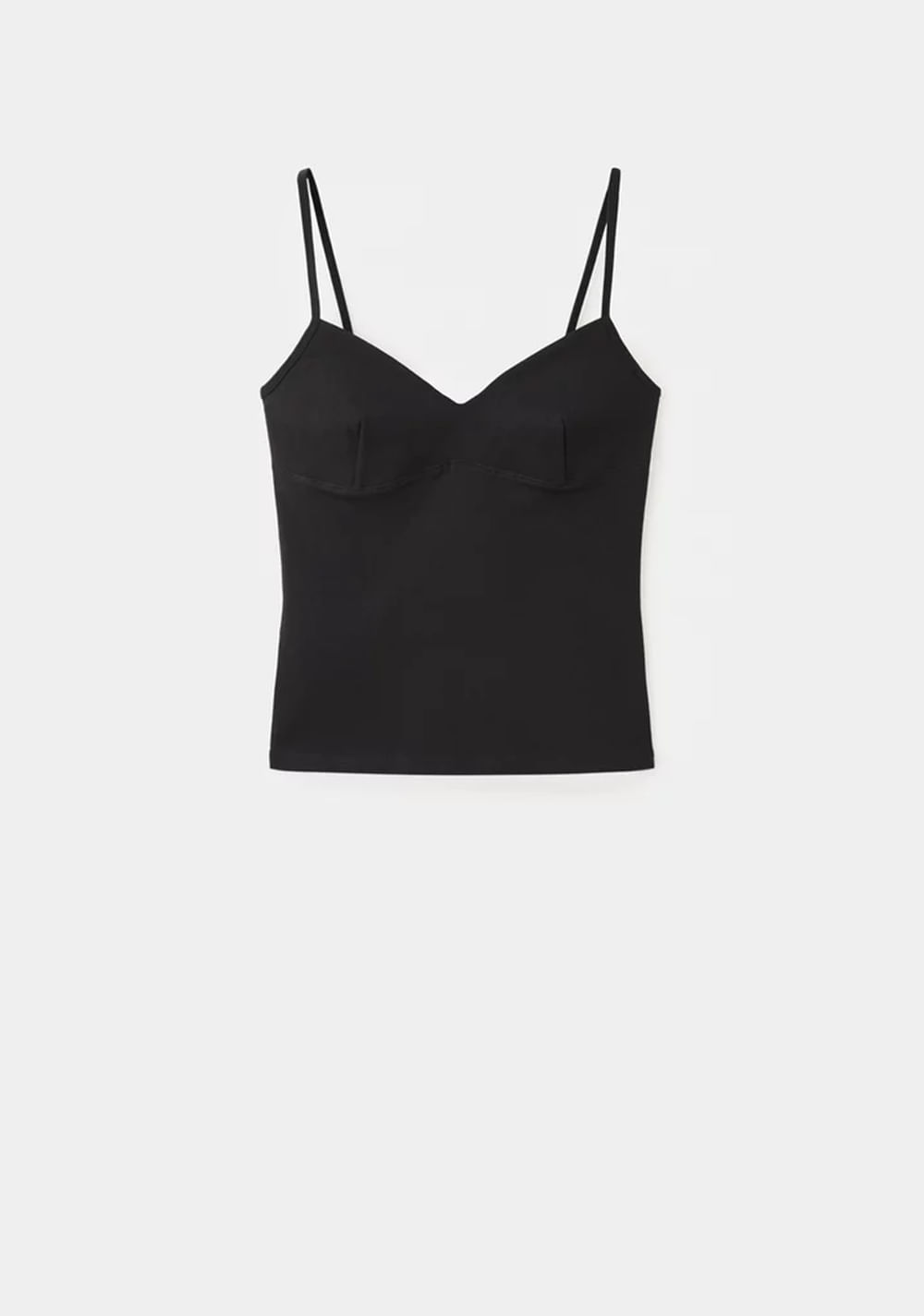 Top Algodón Tirantes Cuello Pico Mango 7