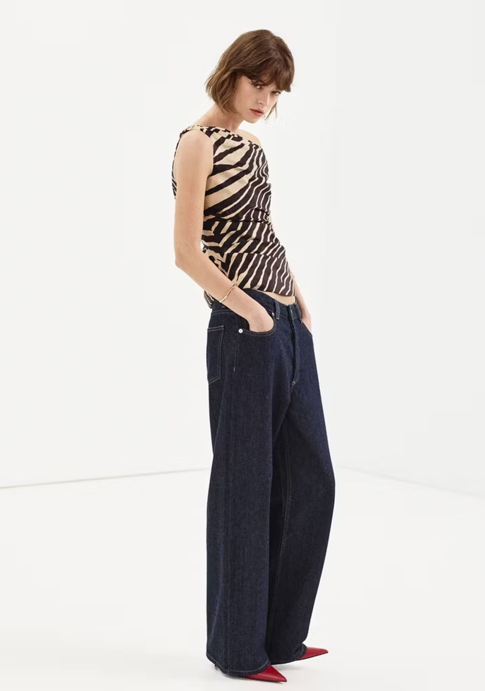 Top Asimétrico Estampado Mango 2
