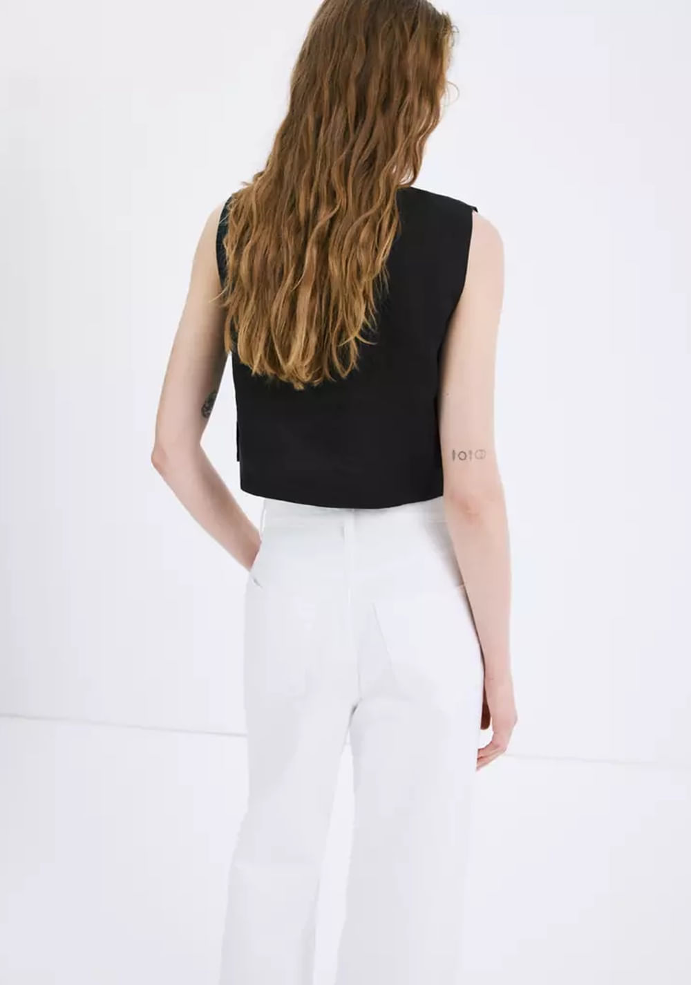 Top Crop 100% Lino Mango 3