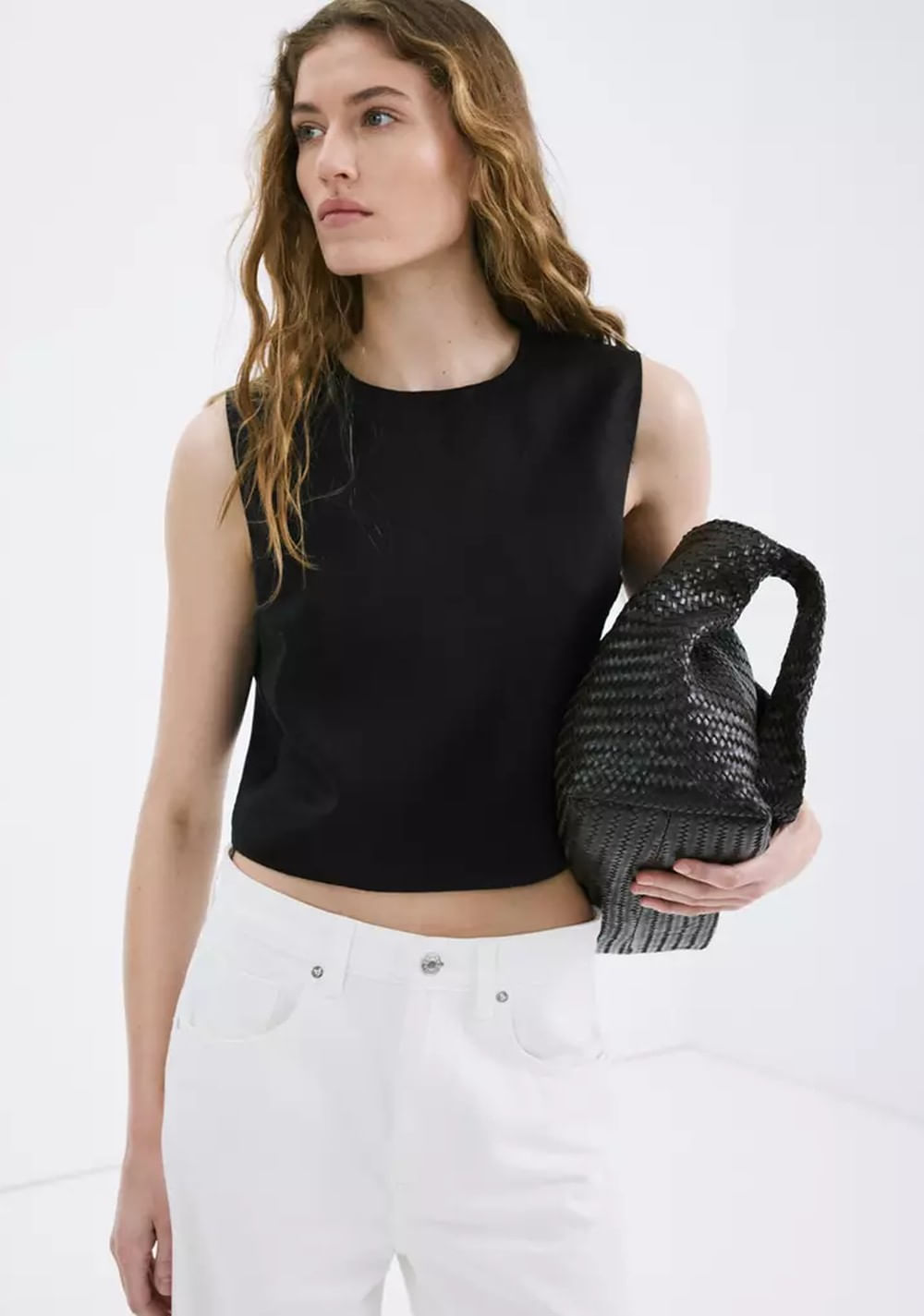 Top Crop 100% Lino Mango 5