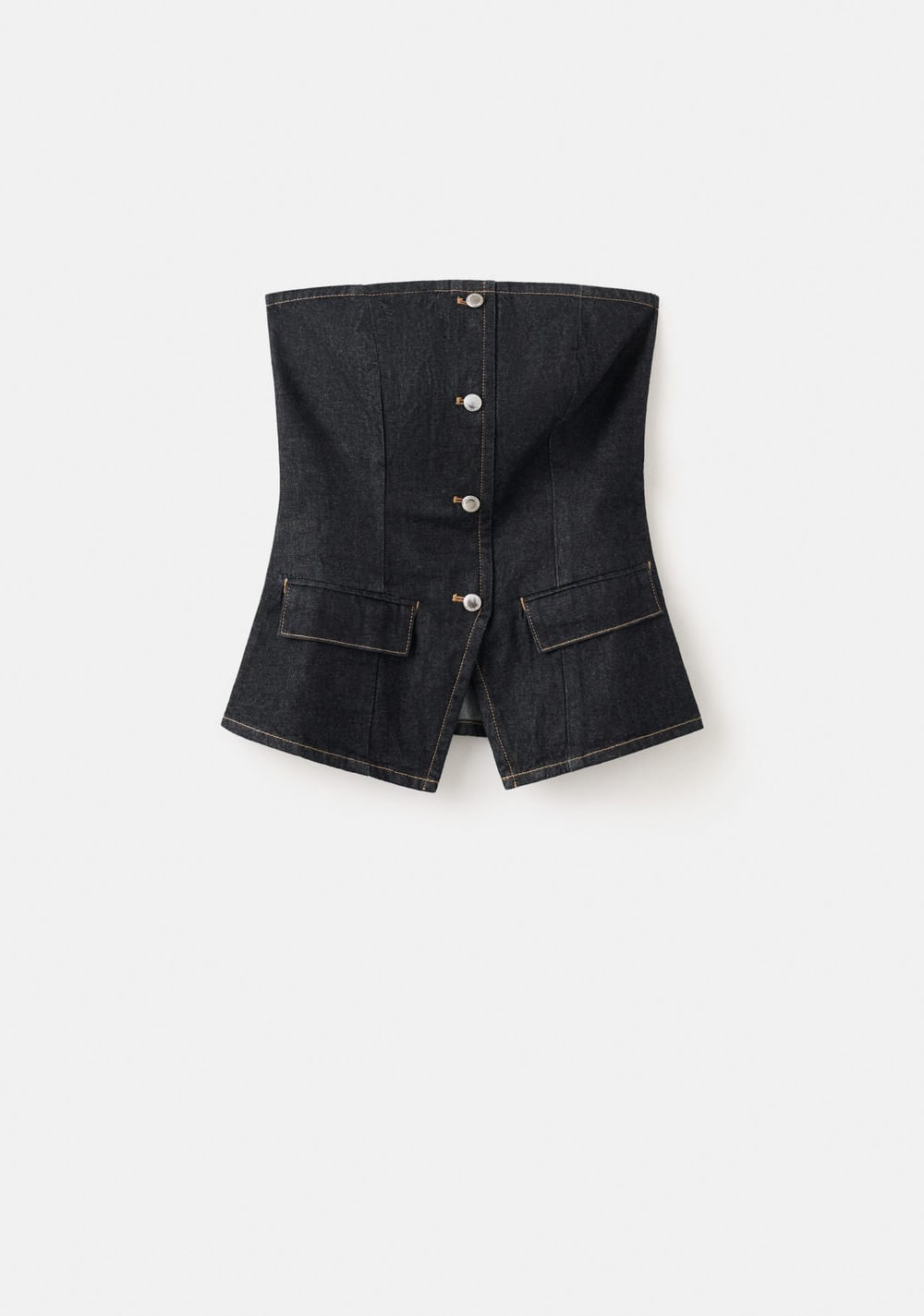 Top Denim Palabra de Honor Mango 2