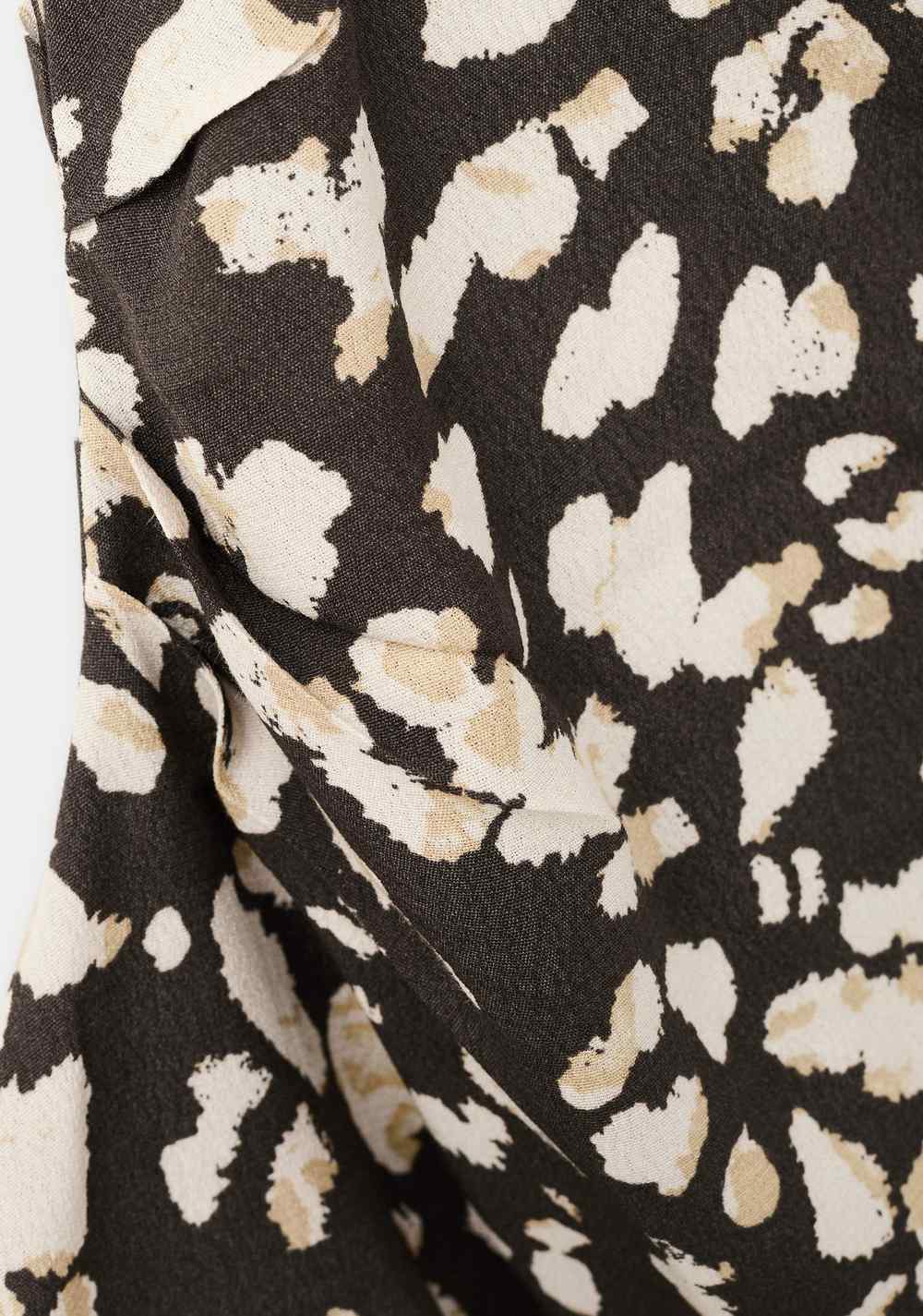 Top Drapeado Animal Print Mango 4