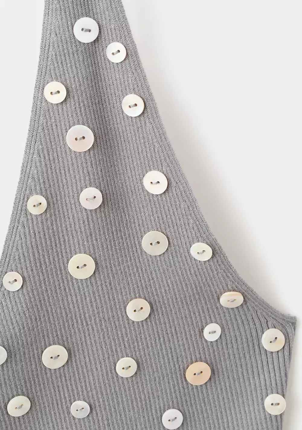 Top Entallado Botones Decorativos Mango 5