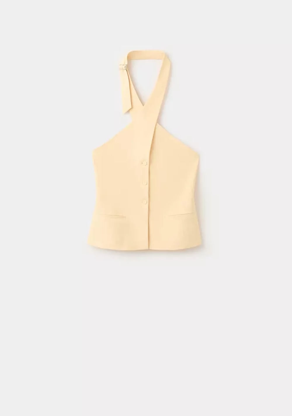 Top Lino Botones Mango 8
