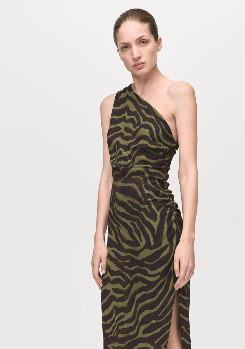 Vestido Asimétrico Estampado Mango 3