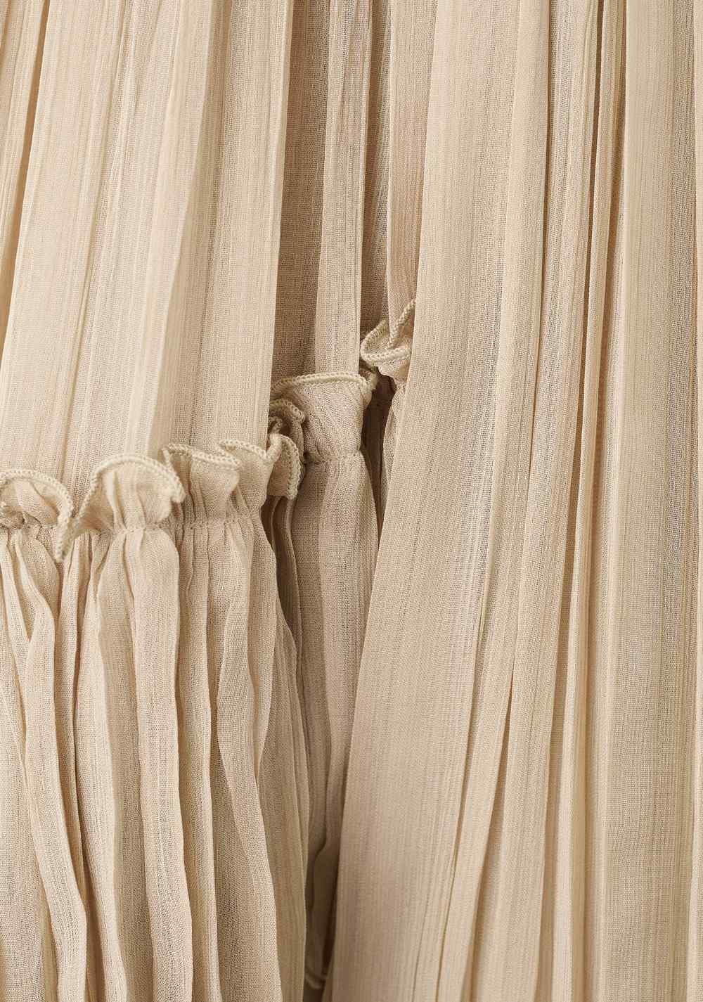 Vestido Corto Plisado Escote Barco Mango 4