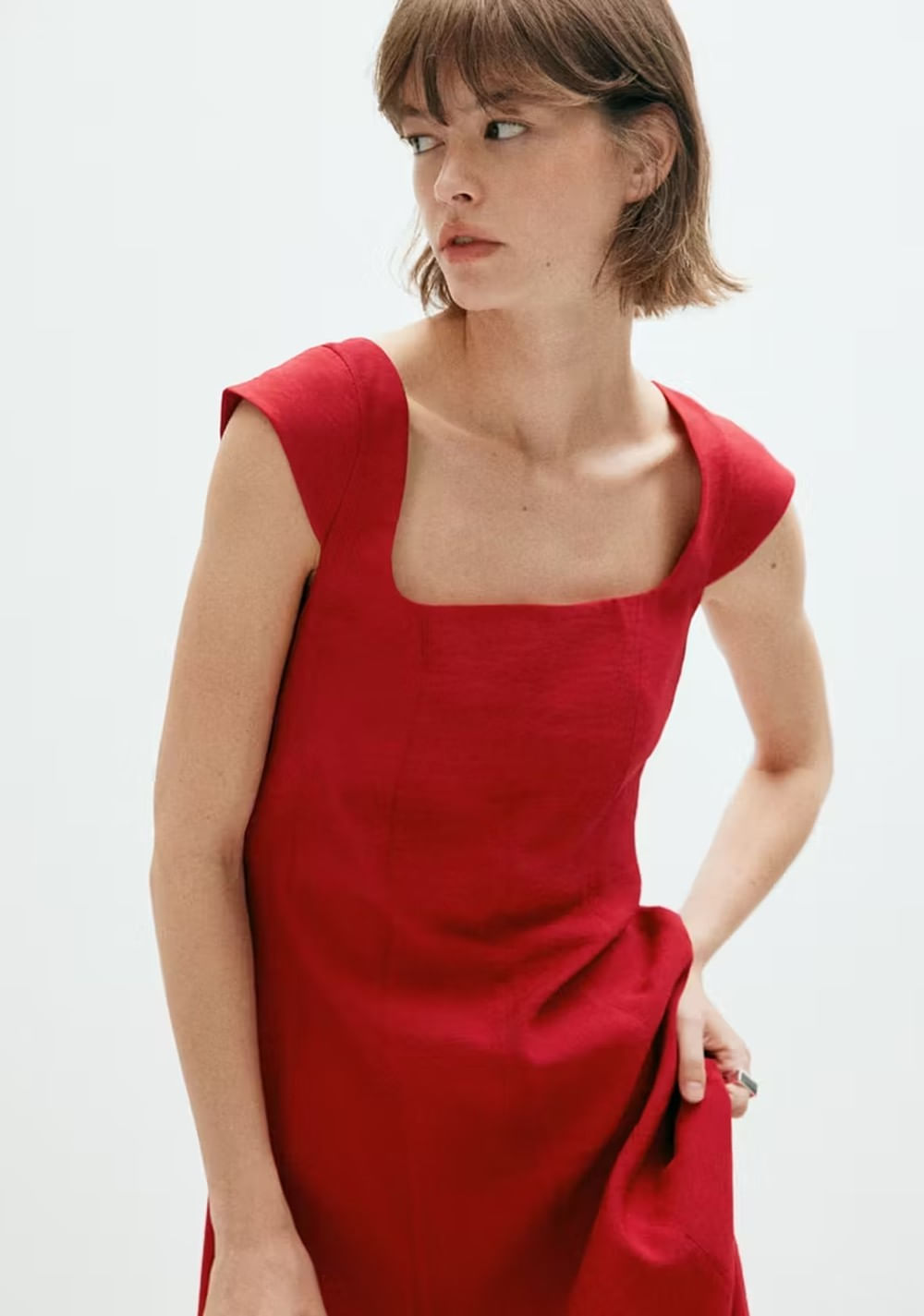 Vestido Evasé Espalda Lazo Mango 2
