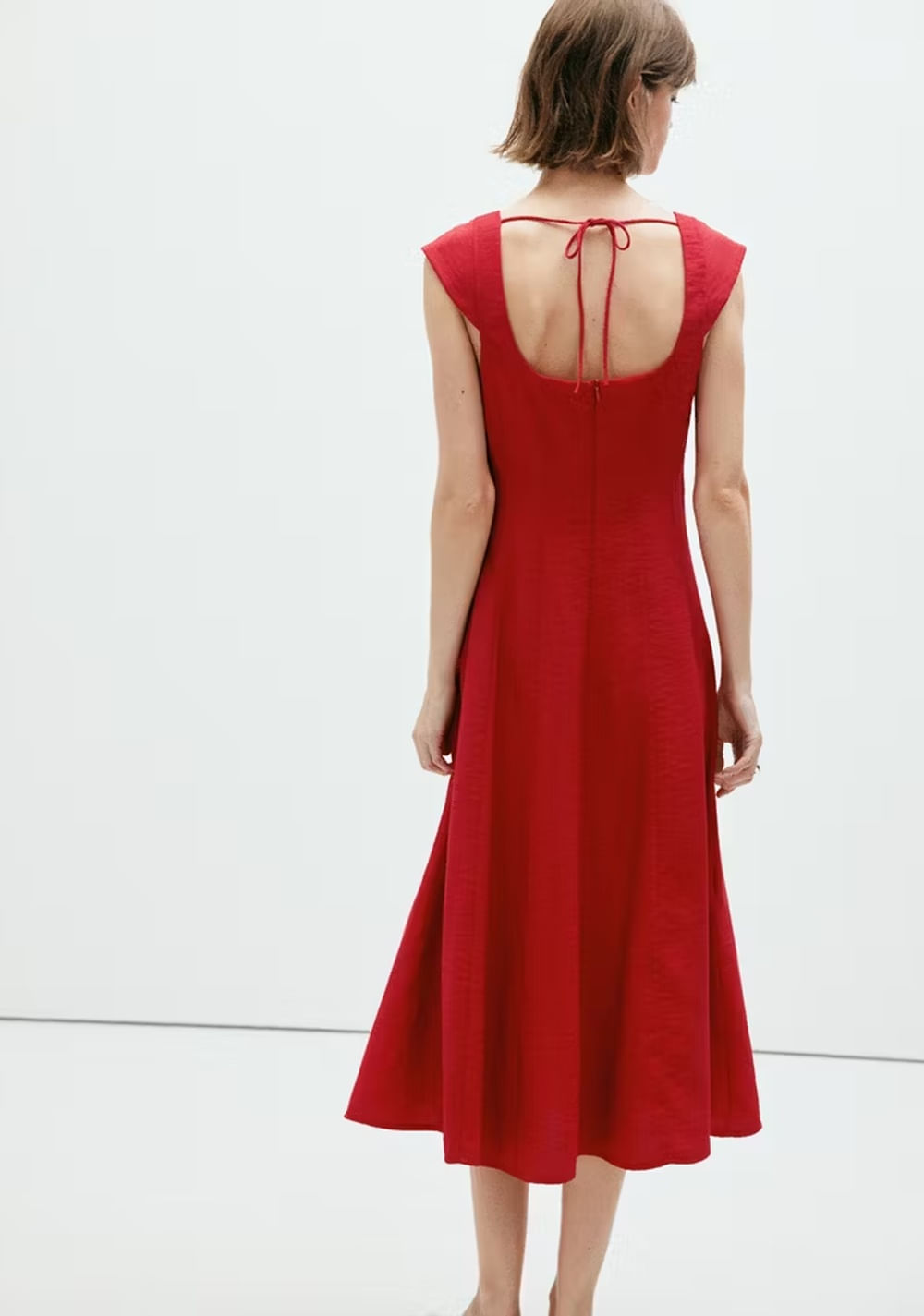 Vestido Evasé Espalda Lazo Mango 3