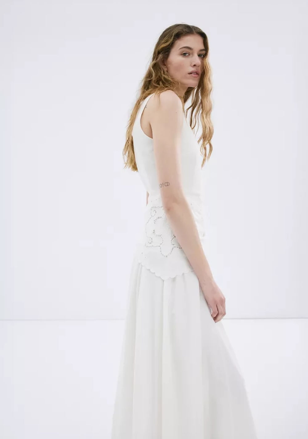 Vestido Evasé Pañuelo Mango 2