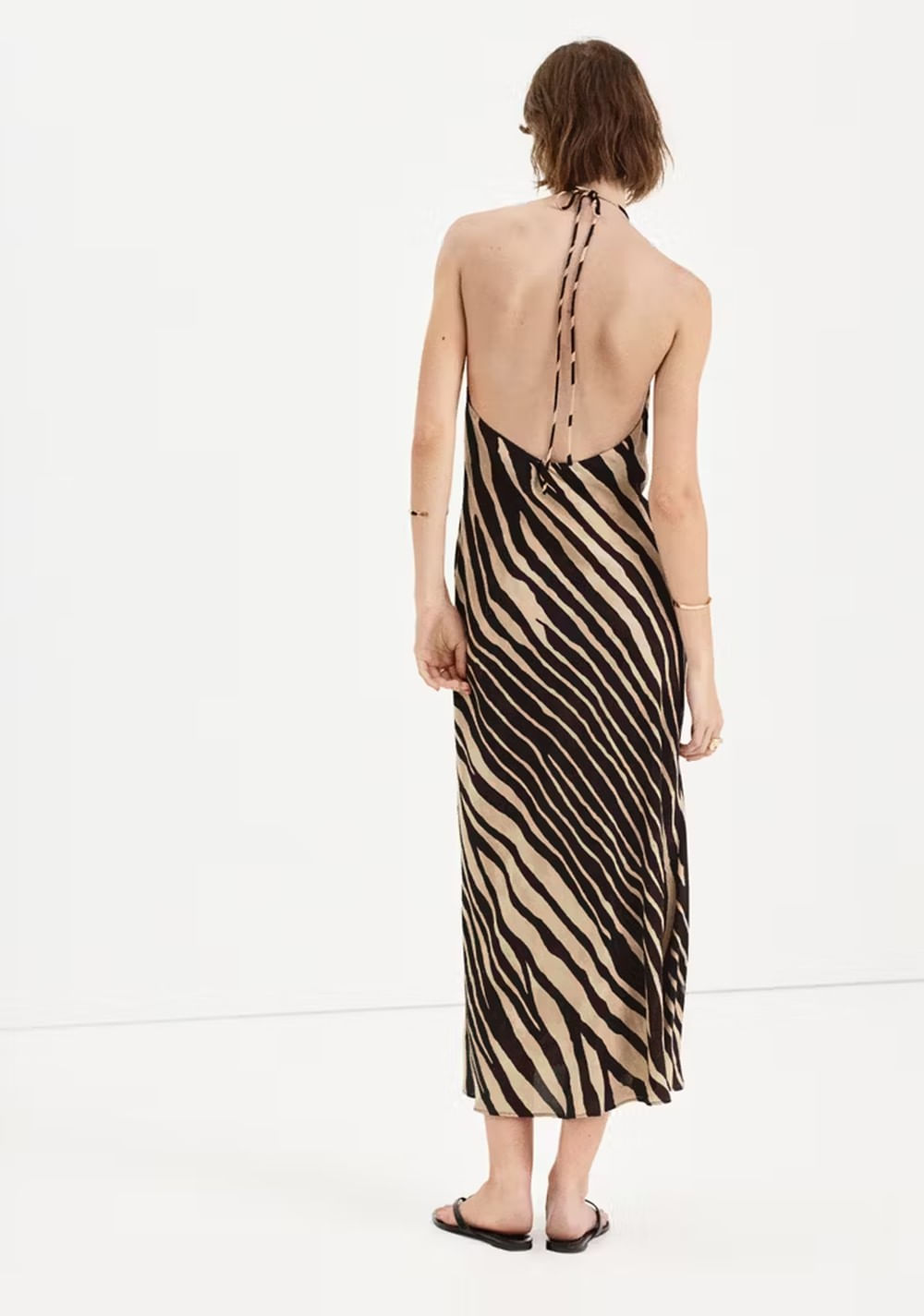 Vestido Halter Animal Print Mango 3