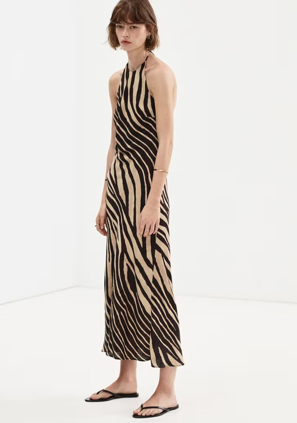 Vestido Halter Animal Print Mango Imagen Principal