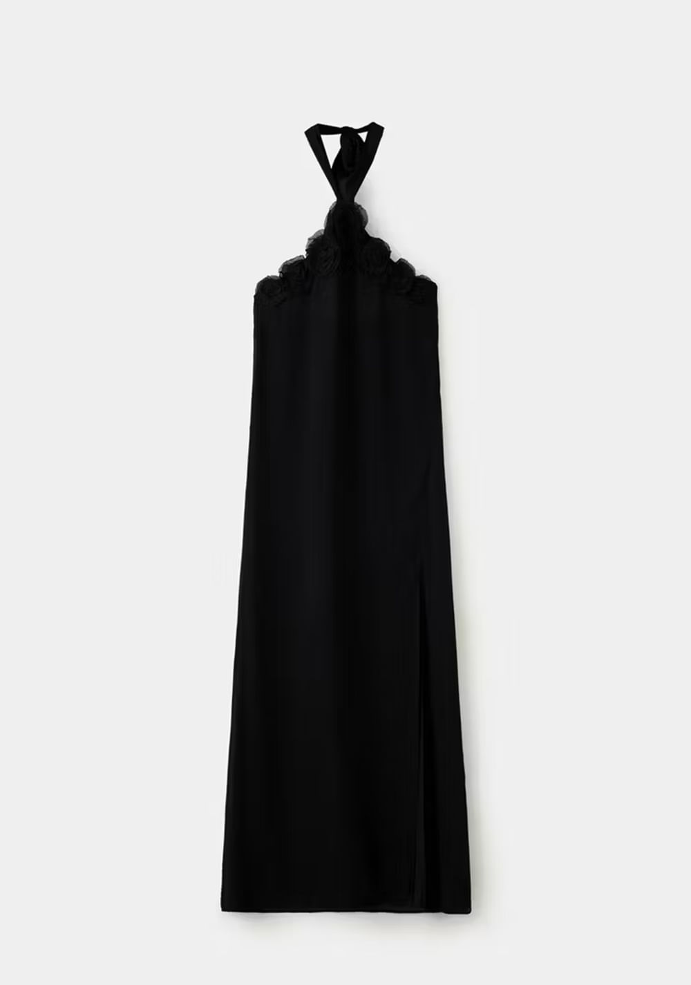 Vestido Halter Detalle Flores Mango 7