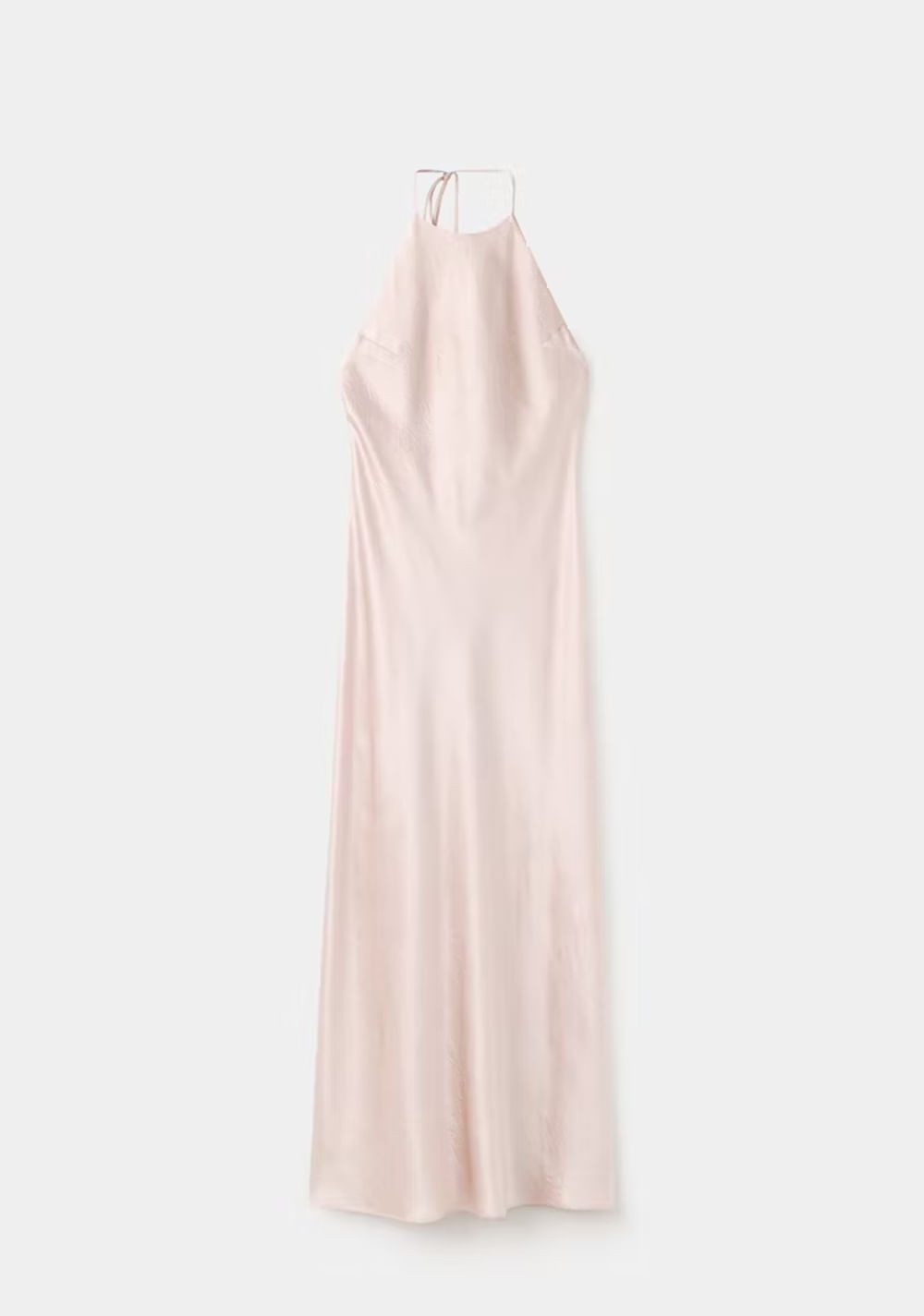 Vestido Halter Satinado Efecto Arrugado Mango 6
