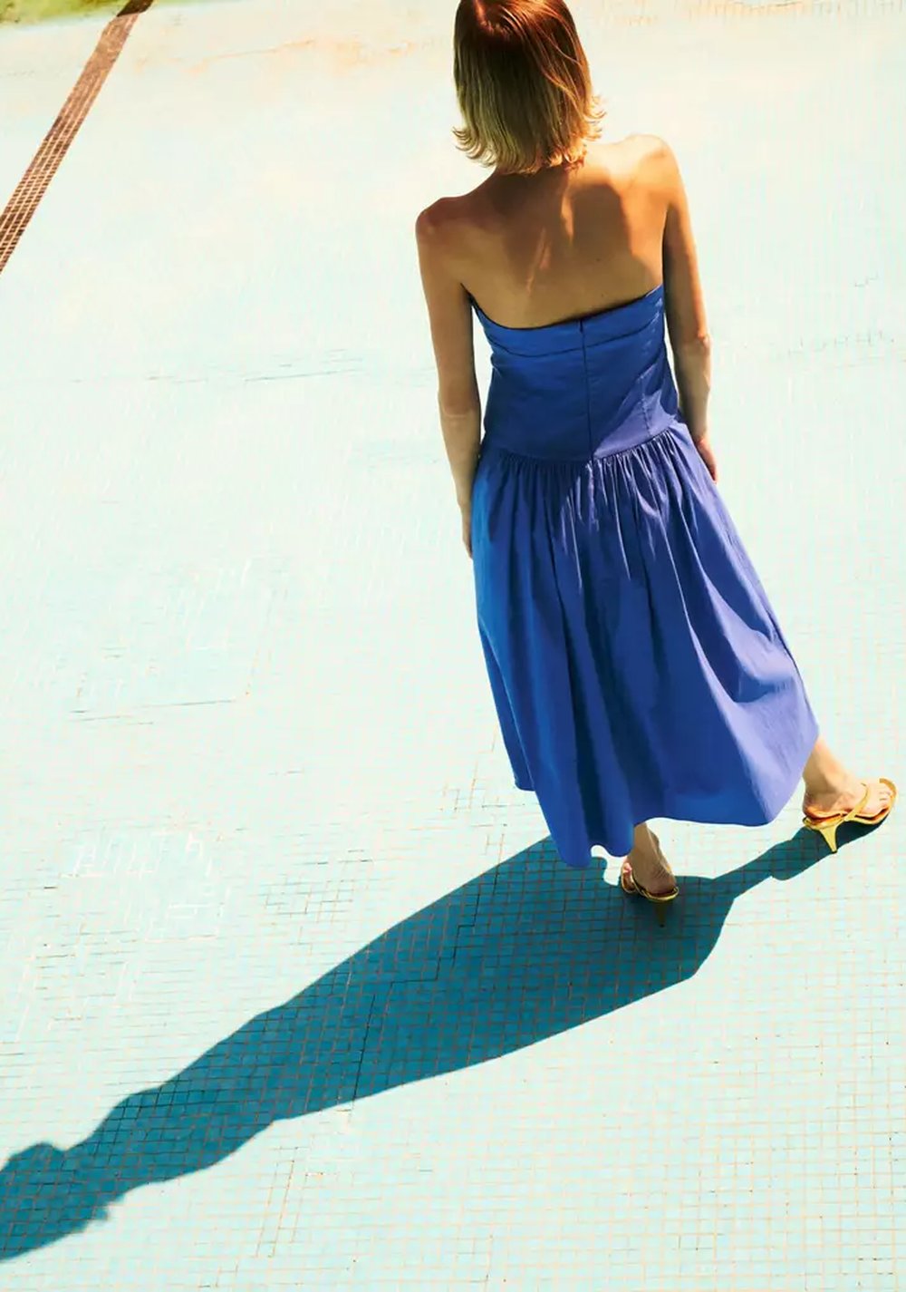 Vestido Palabra de Honor Fruncido Mango 3