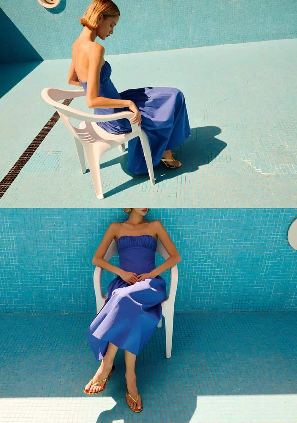 Vestido Palabra de Honor Fruncido Mango 4