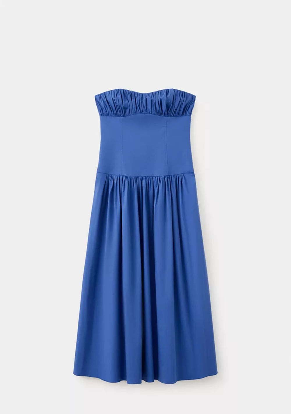 Vestido Palabra de Honor Fruncido Mango 7