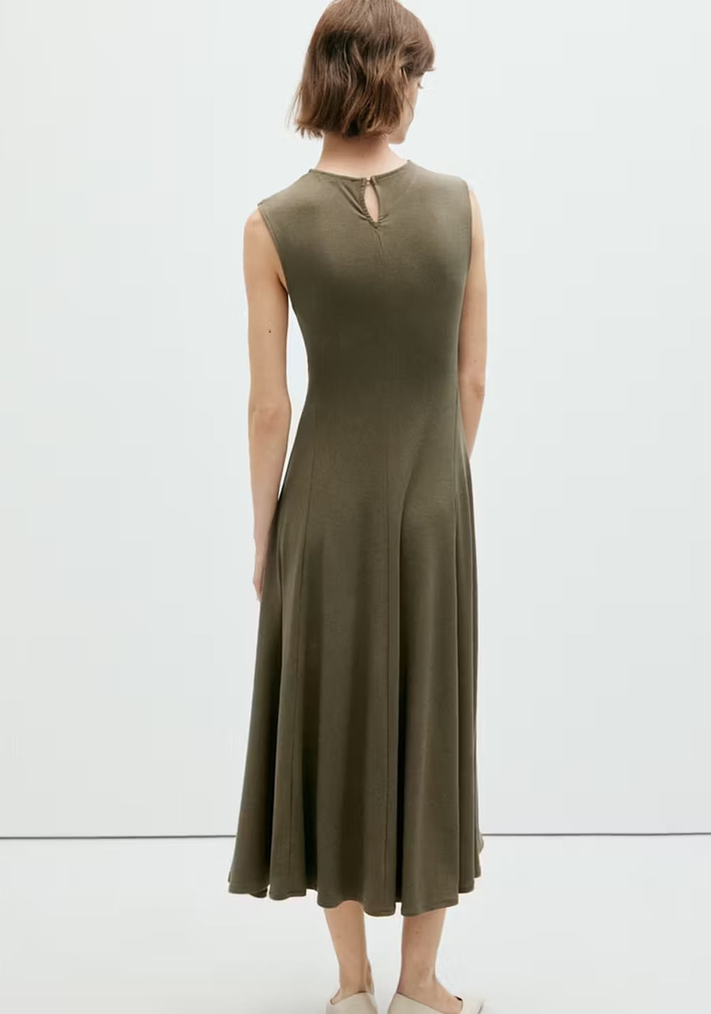 Vestido Punto Fino Frunces Mango 3