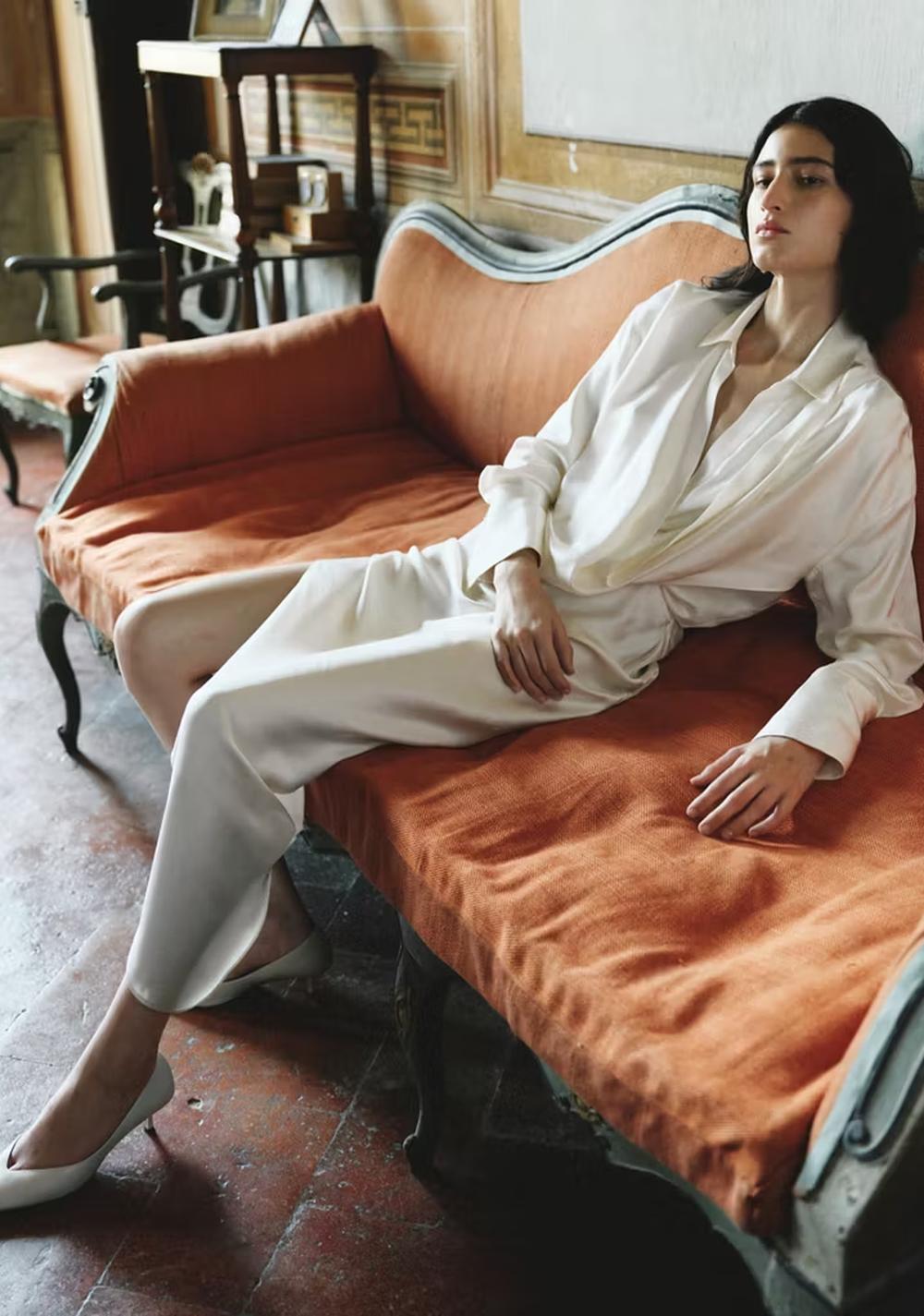 Vestido Satinado Asimétrico Mango 4