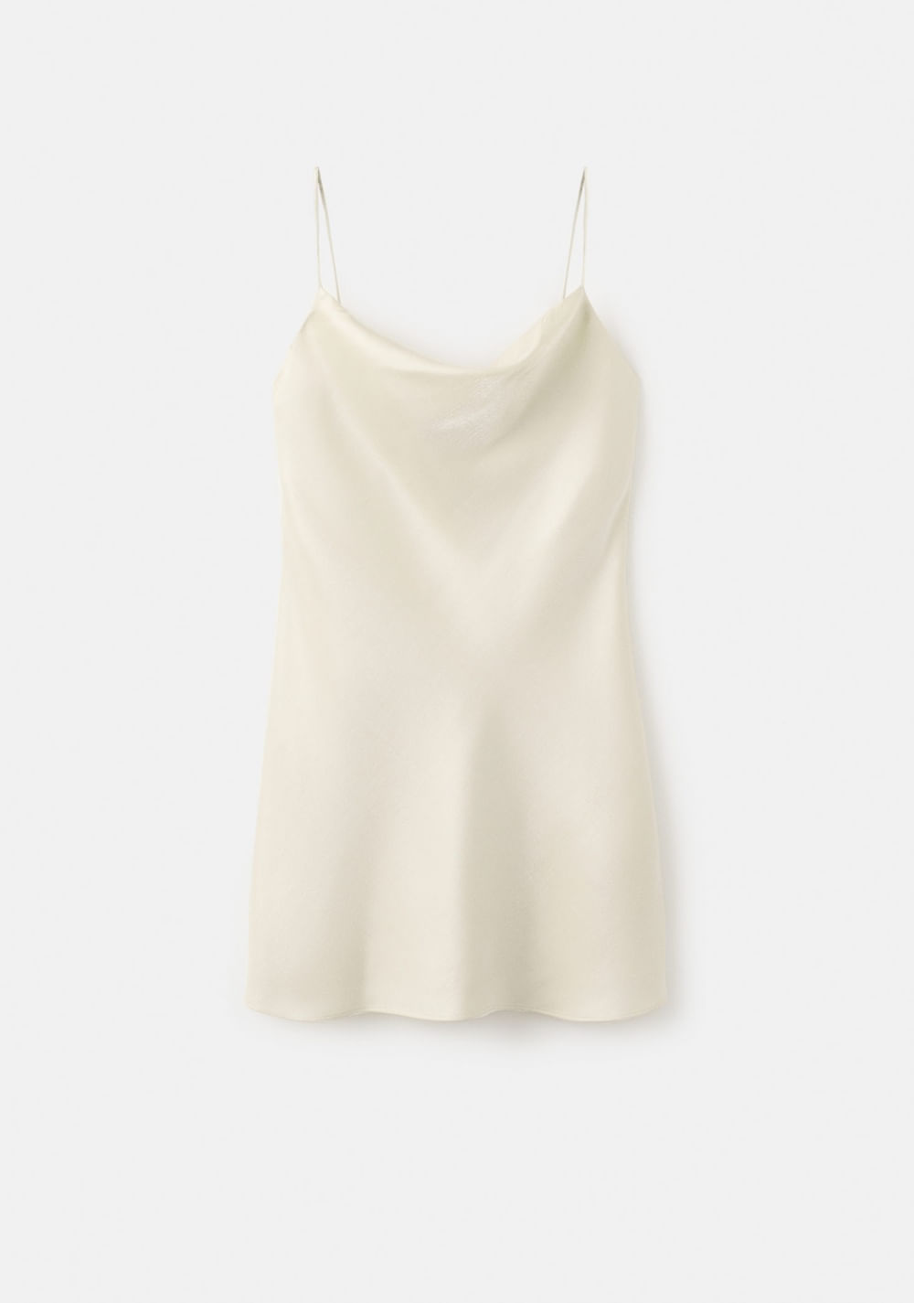 Vestido Satinado Cuello Escotado Mango 8