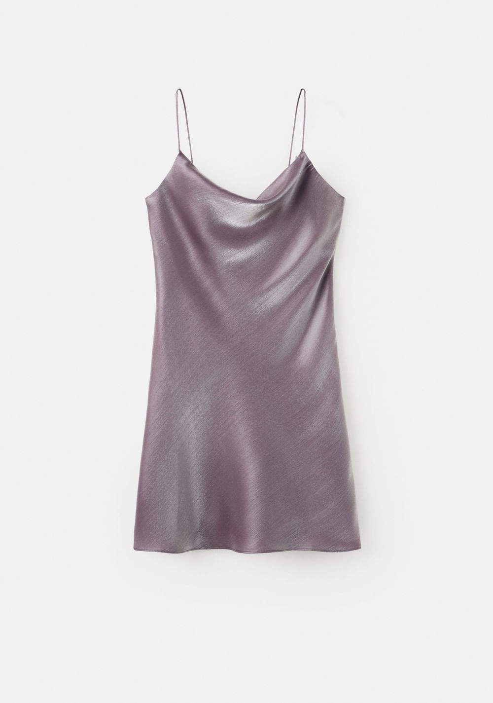 Vestido Satinado Cuello Escotado Mango 7